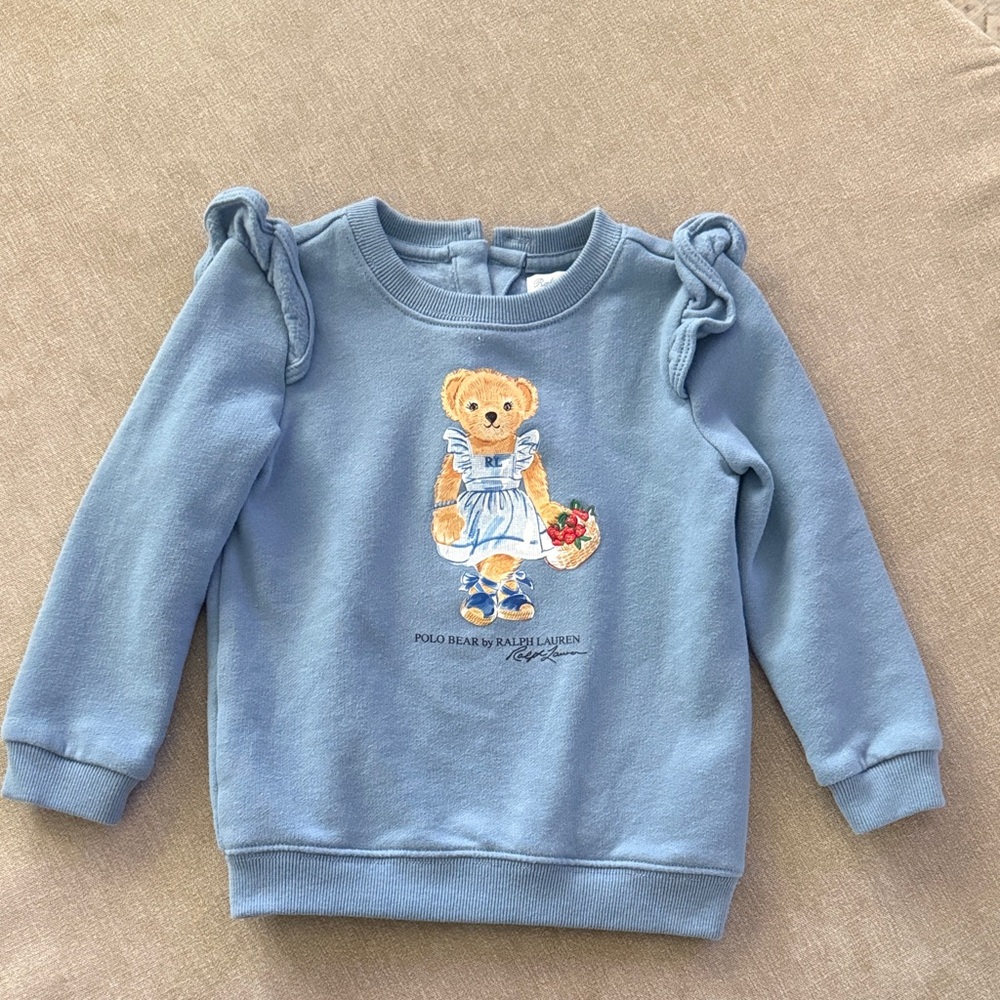 Polo by Ralph Lauren Kids Light Blue Bear Sweatshirt